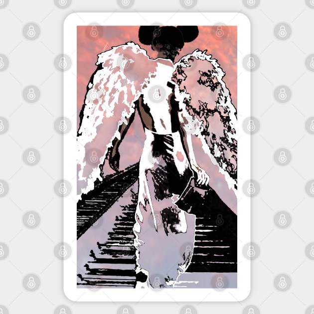 she’s a fallen angel walking with grace honey Sticker by Roxbuc